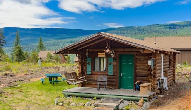 New! Bears Den Log Cabin, Mountain views, firepit
