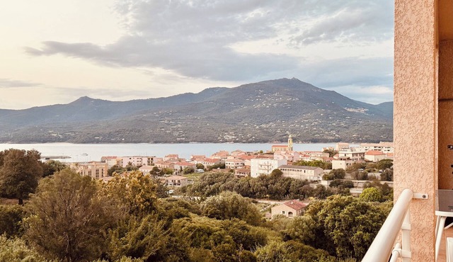 Sea view, Propriano, beautiful Apartment T3 balcony, on the heights, spacious, quiet