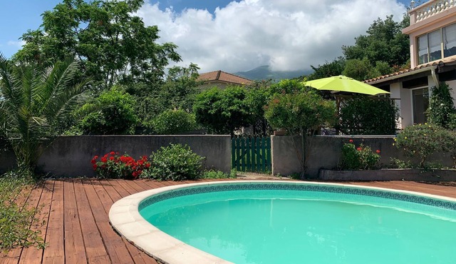 Spacious apartment with pool, beautiful terrace, garden access and sea views