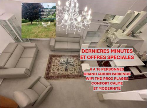 Superbe maison standing, 14 personnes, confort et grands volumes, jardin 2000m, parkings, wifi