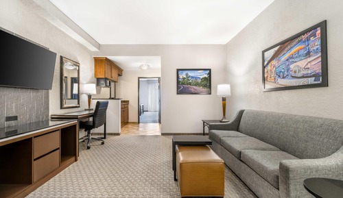 Suite, 1 King Bed with Sofa bed, Accessible, Terrace (Sofa Sleeper, Roll-in, 2 Rooms)