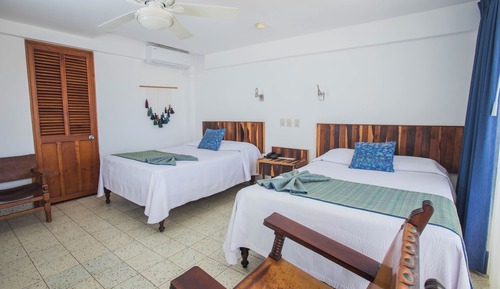 Standard Room, 2 Double Beds, Partial Ocean View